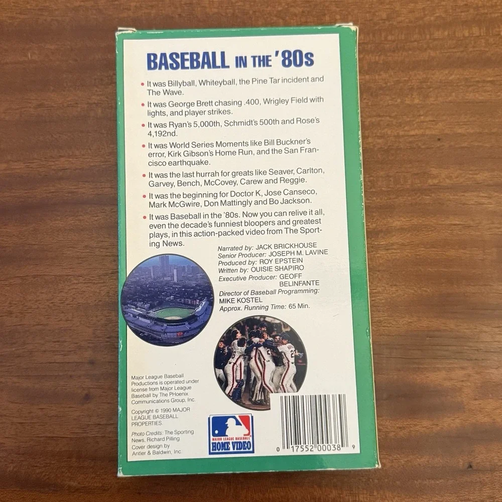 Bill James Stat Book 1988, When It Was a Game 3 VHS,‎ Baseball in the '80's VHS